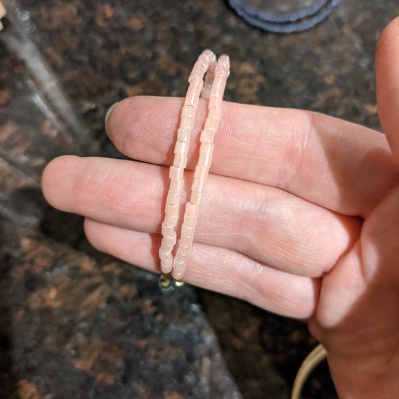 Sarah Briggs Pink Dilan Hoops - Picture 3 of 4